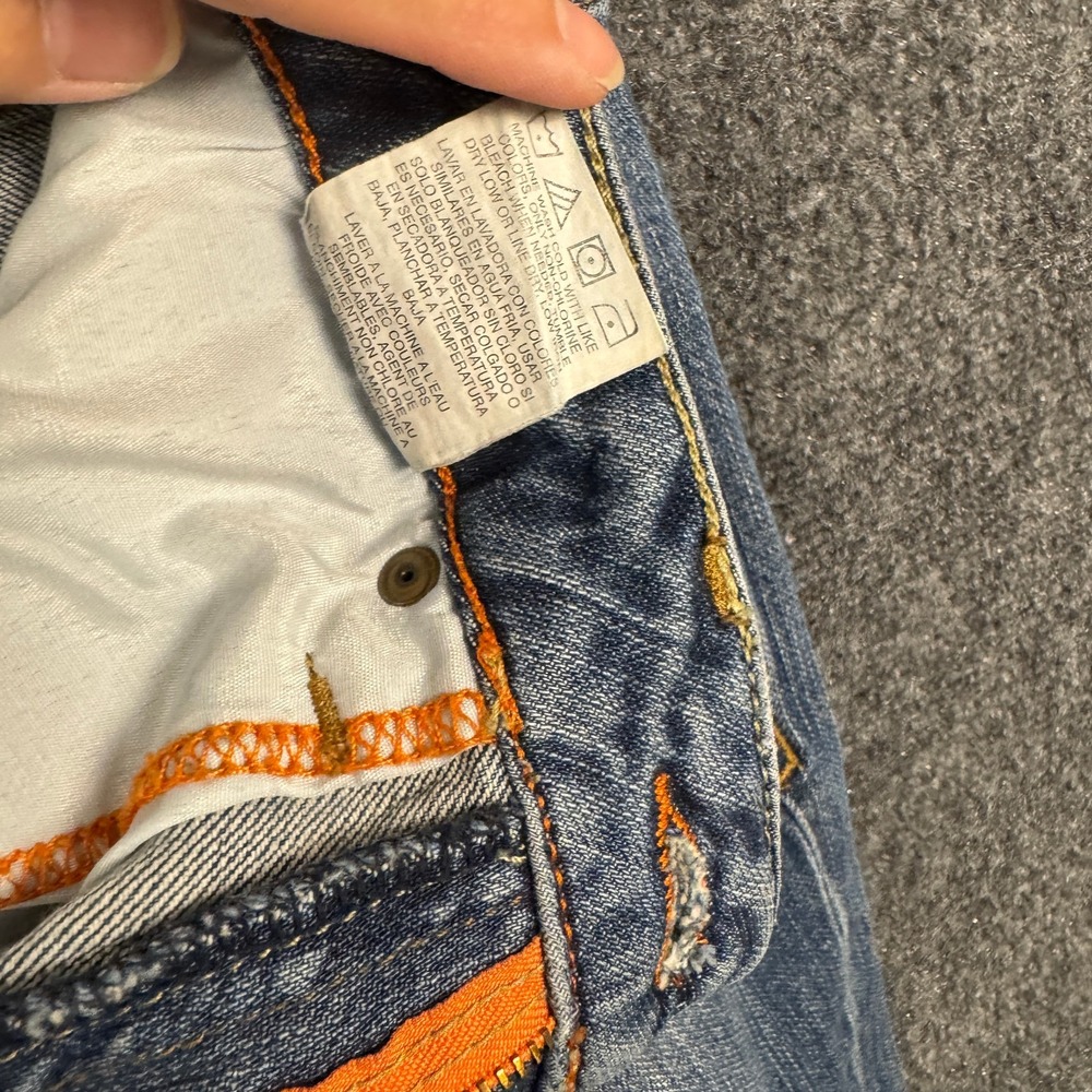 Lee Modern Series L342 Unisex Jean Straight Fit Straight Leg Sz 33x30 Distressed - Picture 7 of 10